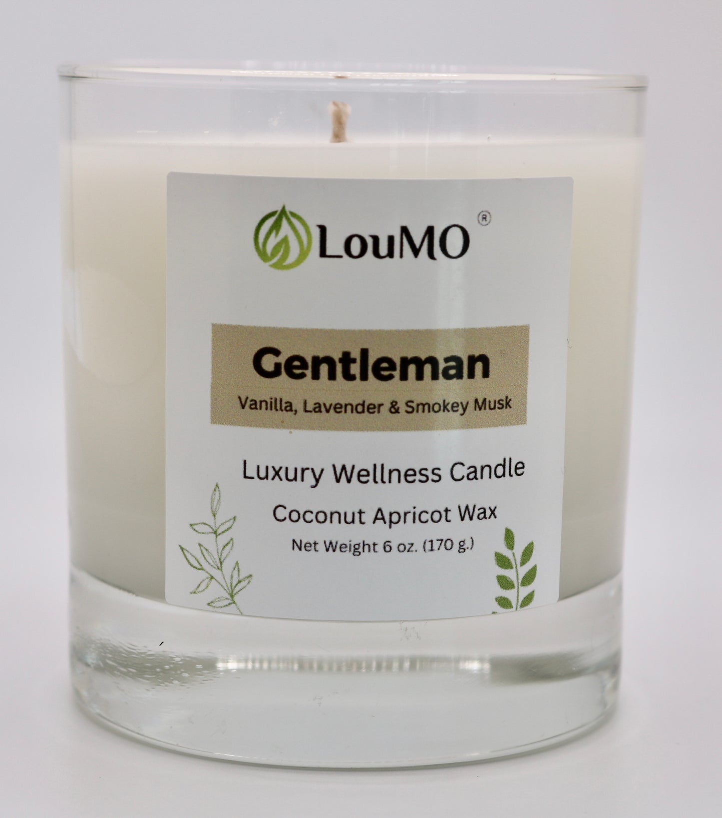 Candle - 6 oz. - Gentleman - Vanilla, Lavender & Smokey Musk