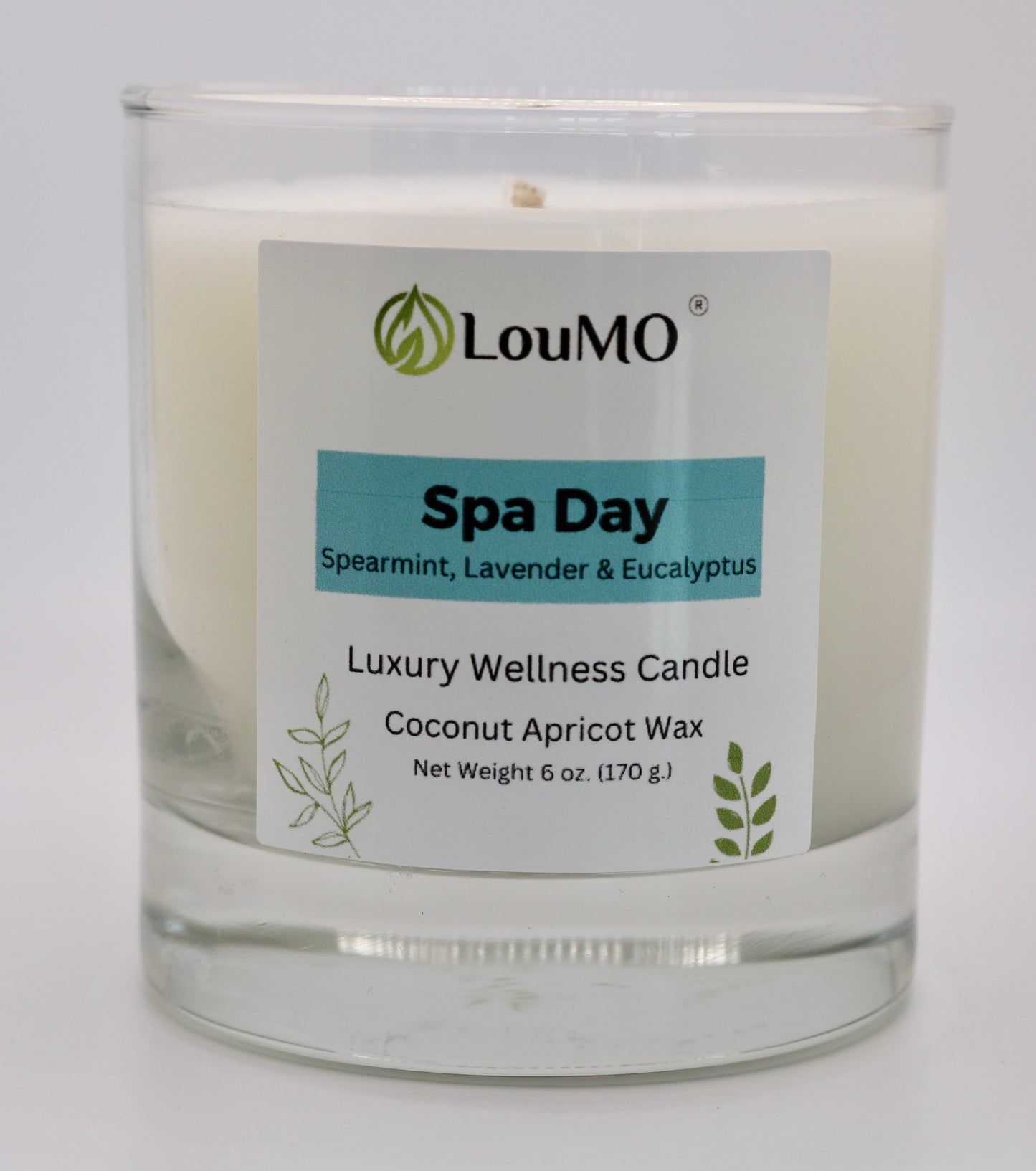 Candle - 6 oz. - Spa Day - Spearmint, Lavender & Eucalyptus