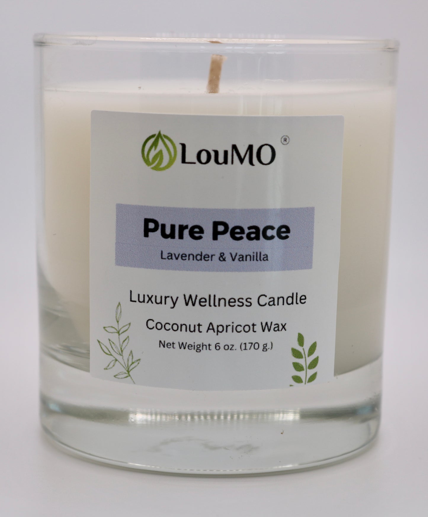 Candle - 6 oz. - Pure Peace - Lavender & Vanilla
