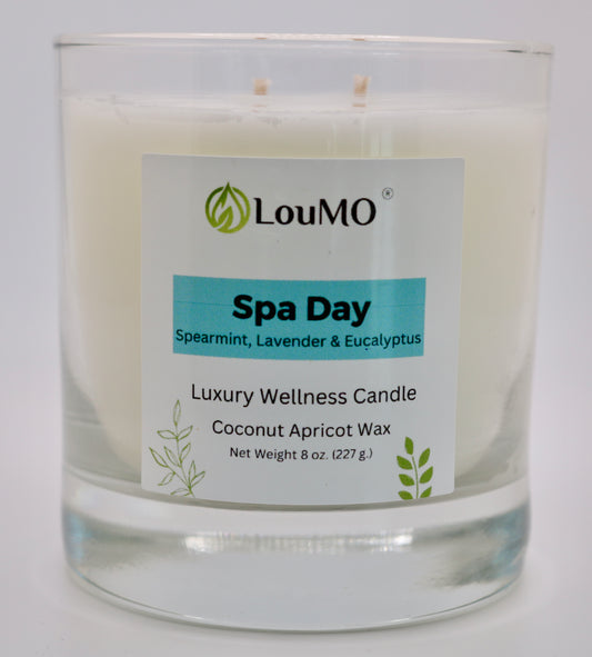 Candle - 8 oz. - Spa Day - Spearmint, Lavender & Eucalyptus