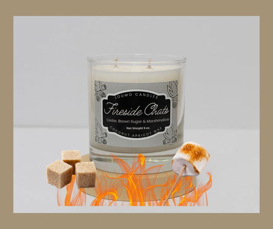 Fall Candle - 8 oz. -  Fireside Chats - Cedar, Brown Sugar & Marshmallow