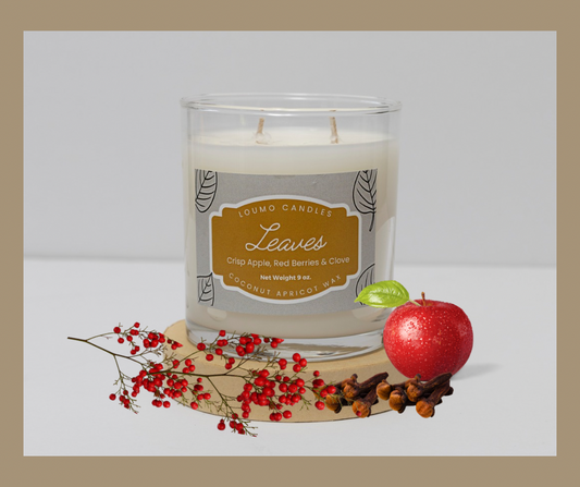 Fall Candle - 8 oz. - Leaves - Crisp Apple, Red Berries & Clove