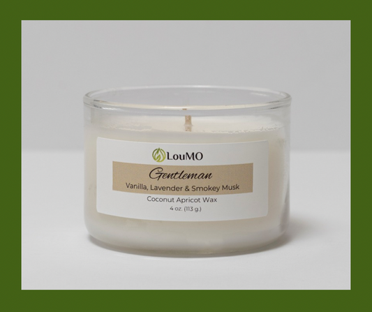 Mini Candle - 4oz. -  Gentleman -Vanilla, Lavender & Smokey Musk