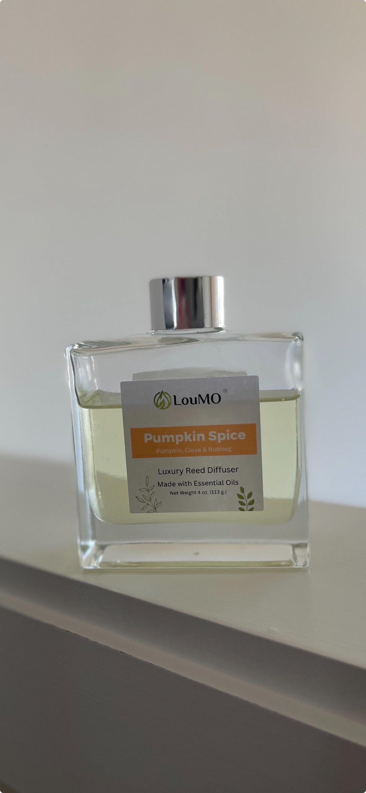 Fall Reed Diffuser - 4 oz. - Pumpkin Spice - Pumpkin, Clove & Nutmeg